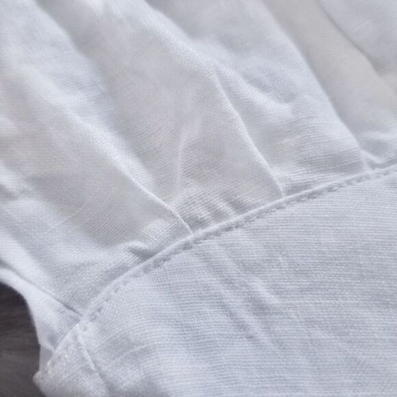 NWT Anthropologie Joslin Linen Taylor Mini Dress White Quiet Luxury Boho Resort - Picture 6 of 12